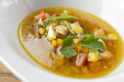 sopa pollo